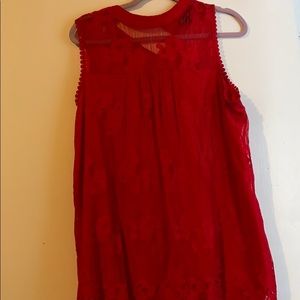 Red blouse with undershirt